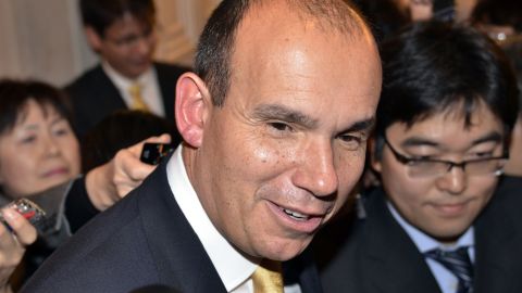 Former Olympus president Michael Woodford in Tokyo on November 24.