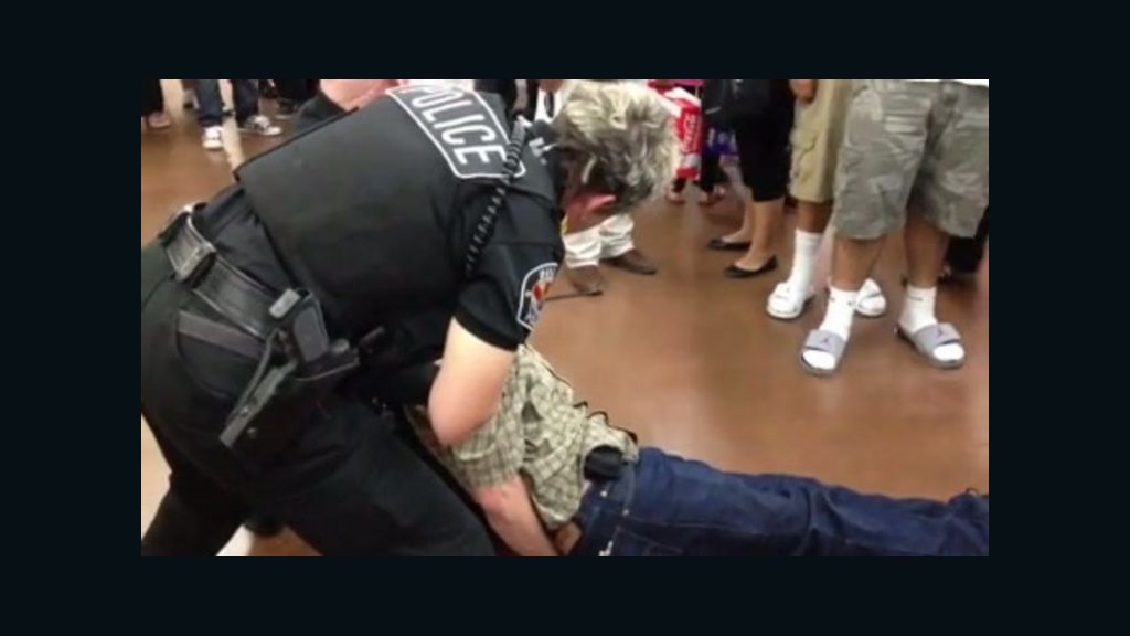 An Arizona man lay handcuffed and non-responsive on the floor of a Walmart early on Black Friday.