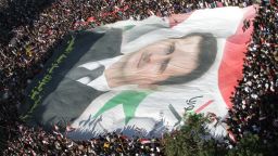 Protesters demonstration against the Arab League decision to impose crippling sanctions on President Bashar al-Assad's regime.