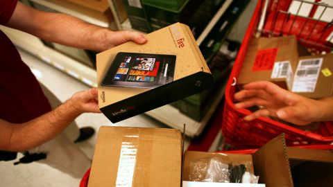 Sales of its new tablet, the Kindle Fire, helped spur a big Black Friday for Amazon.