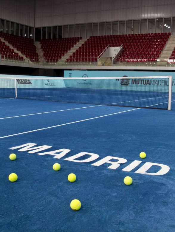 The 2012 Madrid Open will be the first time an officially sanctioned tennis tournament has been played on blue clay.