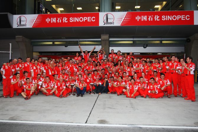 After adding to his early win in Australia with victories in France, Britain and Belgium, Raikkonen sealed Ferrari's 200th grand prix triumph in China.