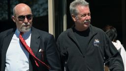 JOLIET, IL - MAY 21:  Former Bolllingbrook, Illinois police offcer Drew Peterson (R) leaves the Will County Jail with his attorney Joel Brodsky after posting bail for a felony weapons charge May 21, 2008 in Joliet, Illinois. Peterson is a supect in his fourth wife's disappearance and has been questioned about the murder of his third wife.  (Photo by Scott Olson/Getty Images)