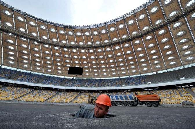 The Olympic Stadium in Kiev has been revamped at an estimated cost of $681 million, according to German broadcaster Deutsche Welle. It opened on November 11 with a game between Ukraine and Germany.