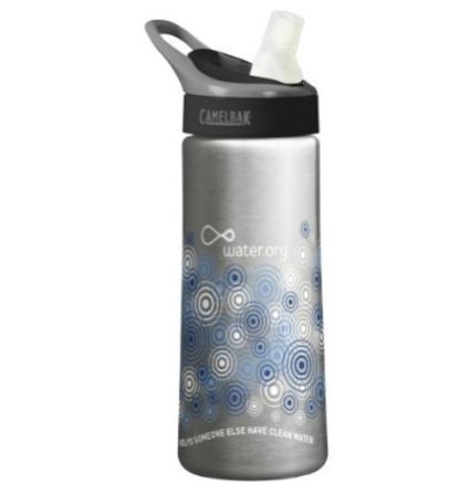 If you're interested in getting a gift that you can wrap and put under the tree, $10 from each CamelBak Groove water bottle, complete with a filter built into its straw, benefits Water.org. The nonprofit organization, founded by actor Matt Damon and social entrepreneur Gary White, helps provide global access to clean water.