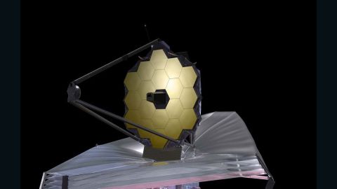 An artist's rendering of the James Webb Space Telescope, planned as the powerful replacement for Hubble.