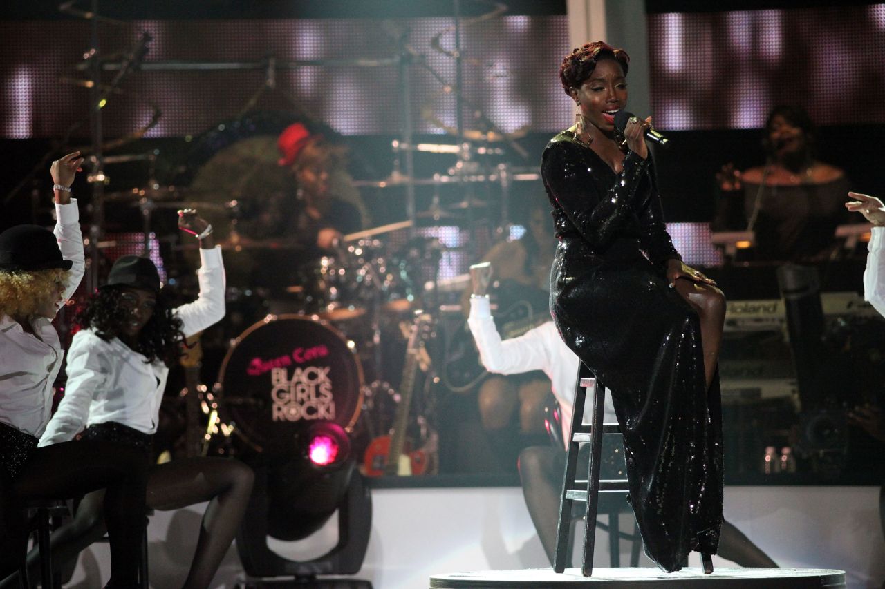 Singer Estelle sings at Black Girls Rock! 2011 at the Paradise Theater on October 15, 2011 in New York City.