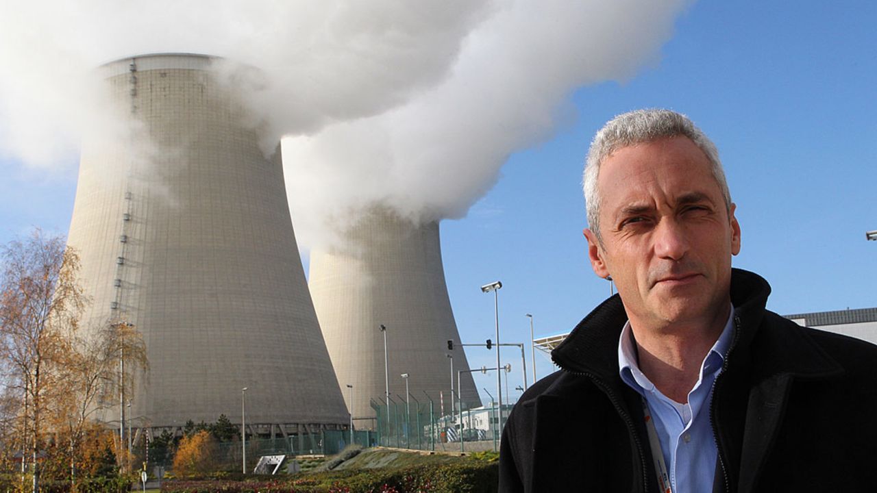 Plant director Herve Maillart stands outside the nuclear facility at Nogent-sur-Seine, southeast of Paris.