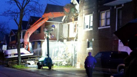 The home of convicted serial killer Anthony Sowell in Cleveland, Ohio was demolished early Tuesday.