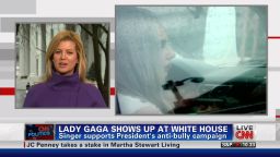 Lady Gaga visits the White House.