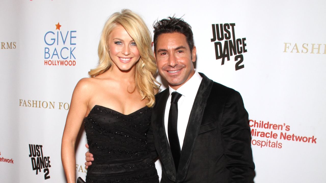 Give Back Hollywood founder Todd Krim with dancer Julianne Hough at a recent charity benefit.