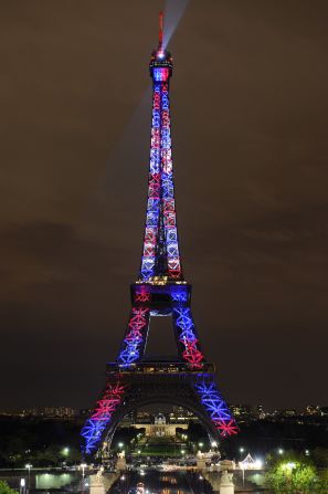 The tower transformed into a spectacular beacon of red white and blue in October 2009, celebrating its 120th anniversary year. 