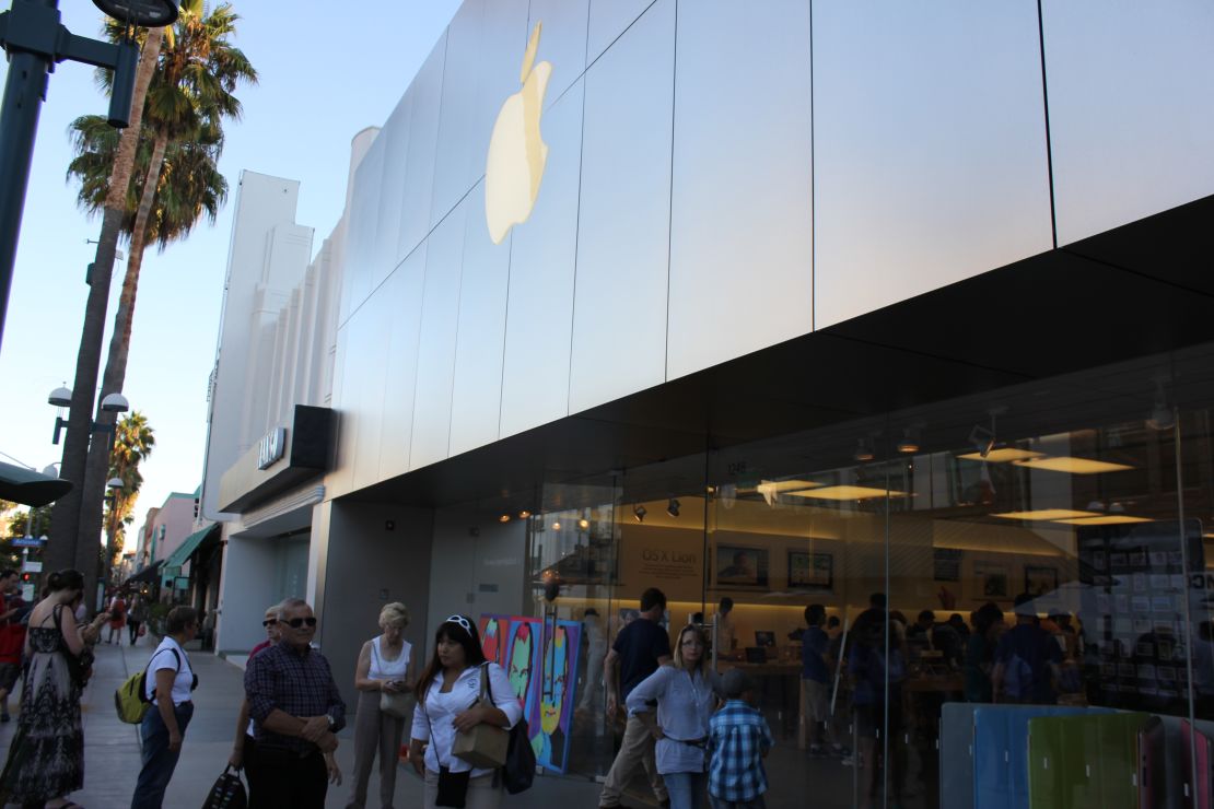 Employees at this Apple store declined to talk about a new Apple store said to be opening just down the street. 