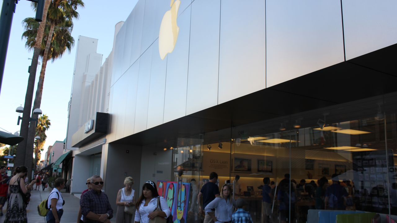 Employees at this Apple store declined to talk about a new Apple store said to be opening just down the street. 