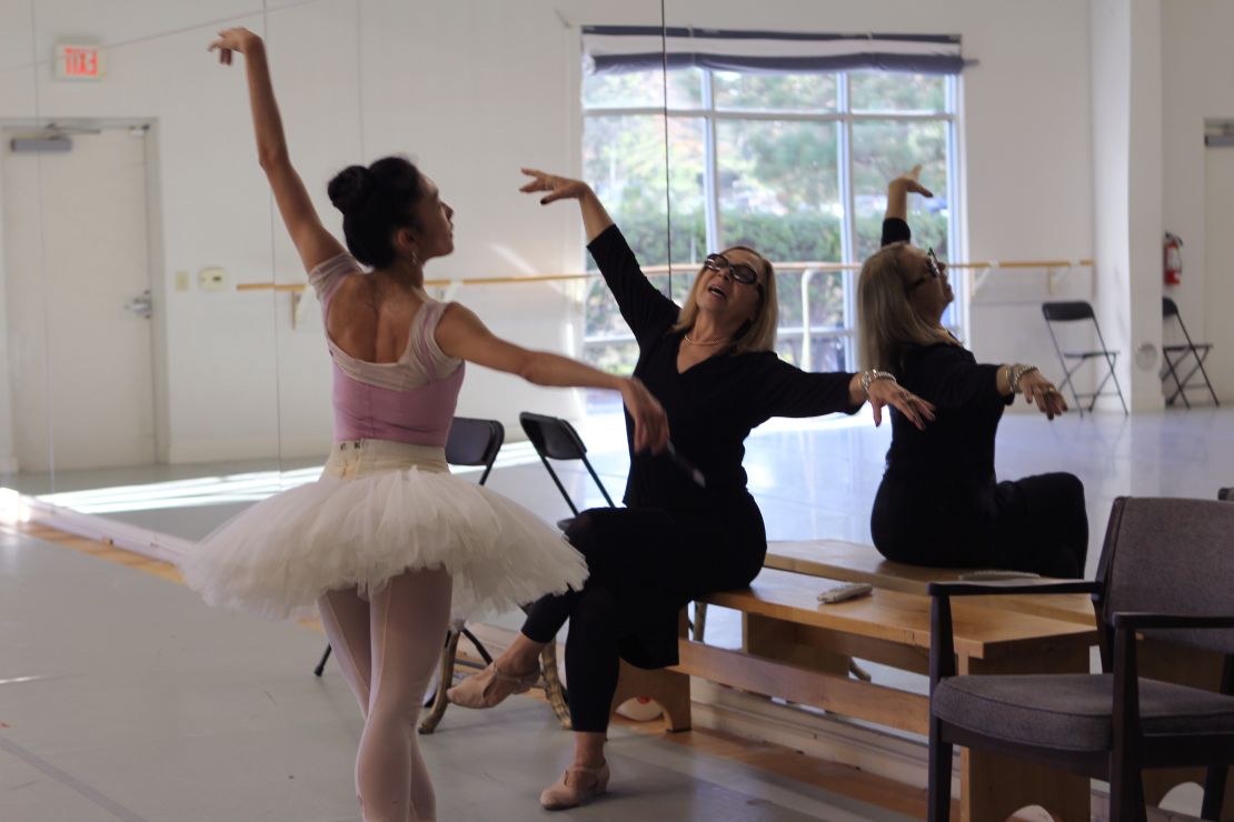 Olga Kostritzky coaches Carolina Ballet principal dancer Margaret Severin-Hansen for her role as sugar plum fairy in the Nutcracker.