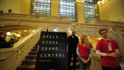 Apple hosted reporters on Wednesday for a tour of its Grand Central Apple Store, which opens on Friday. 