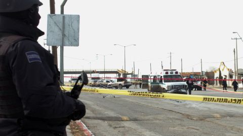 An ambulance was attacked by gunmen in a series of violent attacks in the border town of Juarez