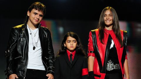 Prince Jackson, Blanket Jackson and Paris Jackson speak on stage during the "Michael Forever Tribute Concert" in 2011.