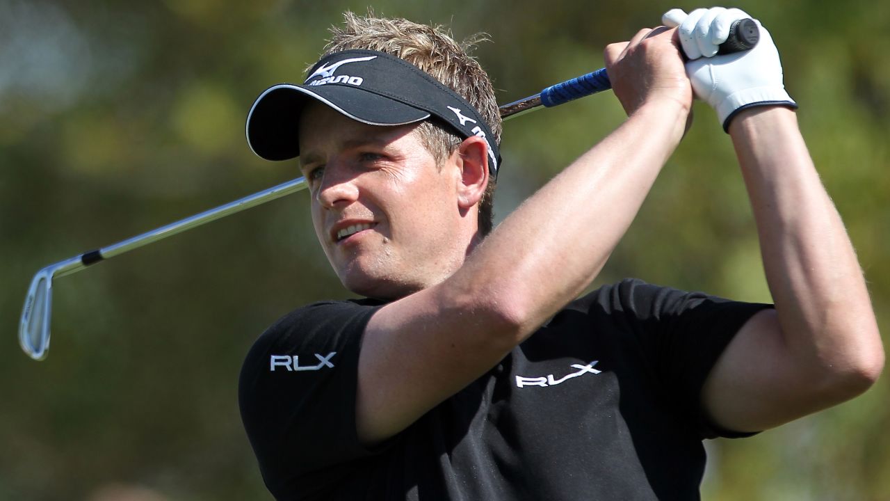 England's world No. 1 Luke Donald moved up to fourth in the third round of the Dubai World Championship on Saturday.