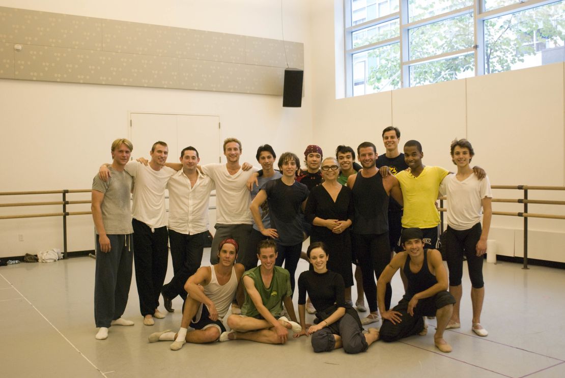 Olga Kostritzky with some of her former students from School of American Ballet.