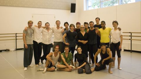 Olga Kostritzky with some of her former students from School of American Ballet.