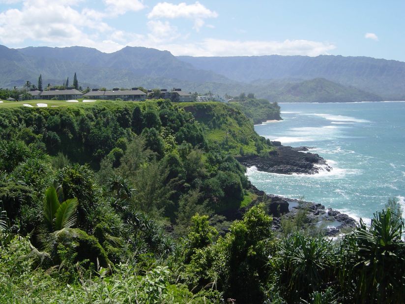 Perched on Hawaii's northern shore, the St. Regis Princeville Resort has 252 luxury rooms with 51 ocean-view suites. The 9,000-acre site provides stunning views of Hanalei Bay and the towering cliffs that served as the backdrop for the movie South Pacific. There are 27 holes at the Makai Golf Club, 18 of which were renovated and reopened in 2010. 