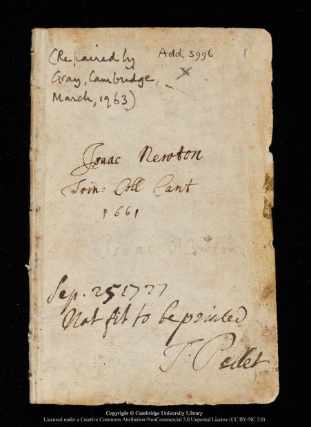 Some of the notes have been marked "Not fit to be printed" by Thomas Pellet, Newton's colleague and the executor of his works.