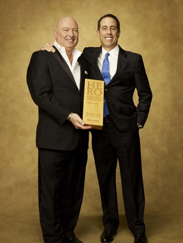 CNN Hero chef Bruno Serato and comedian Jerry Seinfeld.