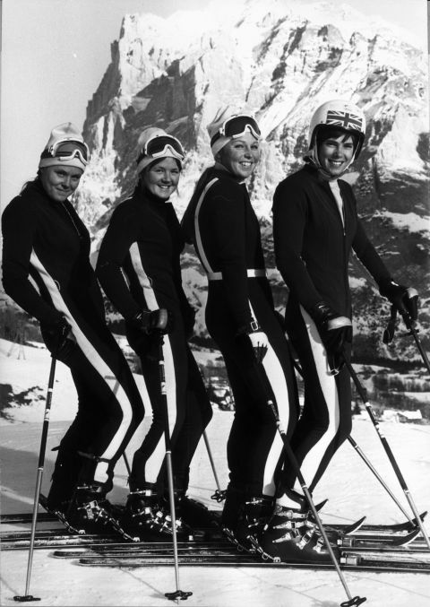Before discovering motorsport, Galica (far right) was an Olympic skier. She was captain of the British ski team and competed at the Winter Olympics in 1964, 1968 and 1972. Until March 2007, Galica held the female British speed skating record, clocking 125 miles per hour in 1994.