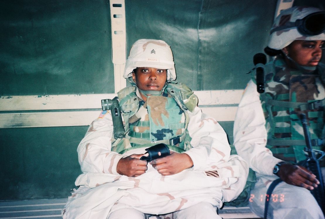 Army Staff Sgt. June Moss provided checkpoint security in Baghdad during the Iraq War.