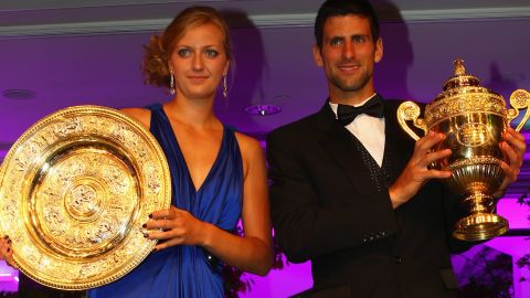 Petra Kvitova of the Czech Republic and Serbia's Novak Djokovic were both victorious at Wimbledon in July.