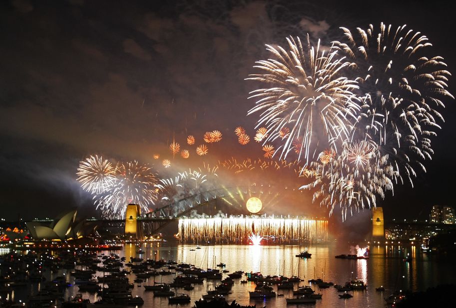 Be dazzled by the fireworks on Sydney Harbor, Australia.