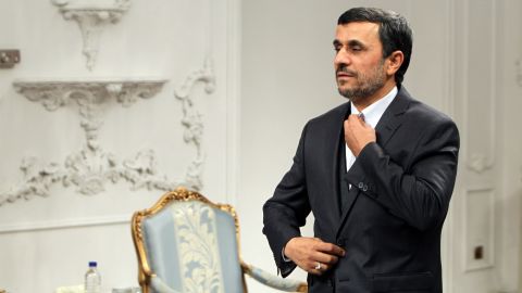 Iranian President Mahmoud Ahmadinejad at his office in Tehran on Tuesday.