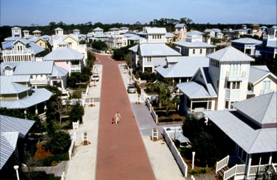 Jim Carrey, as the unknowing star of a reality show in this 1998 film, flees his perfect little town to find out who he really is. The town, incidentally, was played by Seaside, Florida, one of many "New Urbanism" communities to have sprung up in the last two decades in response to the monotonous sprawl of the initial postwar suburbs.