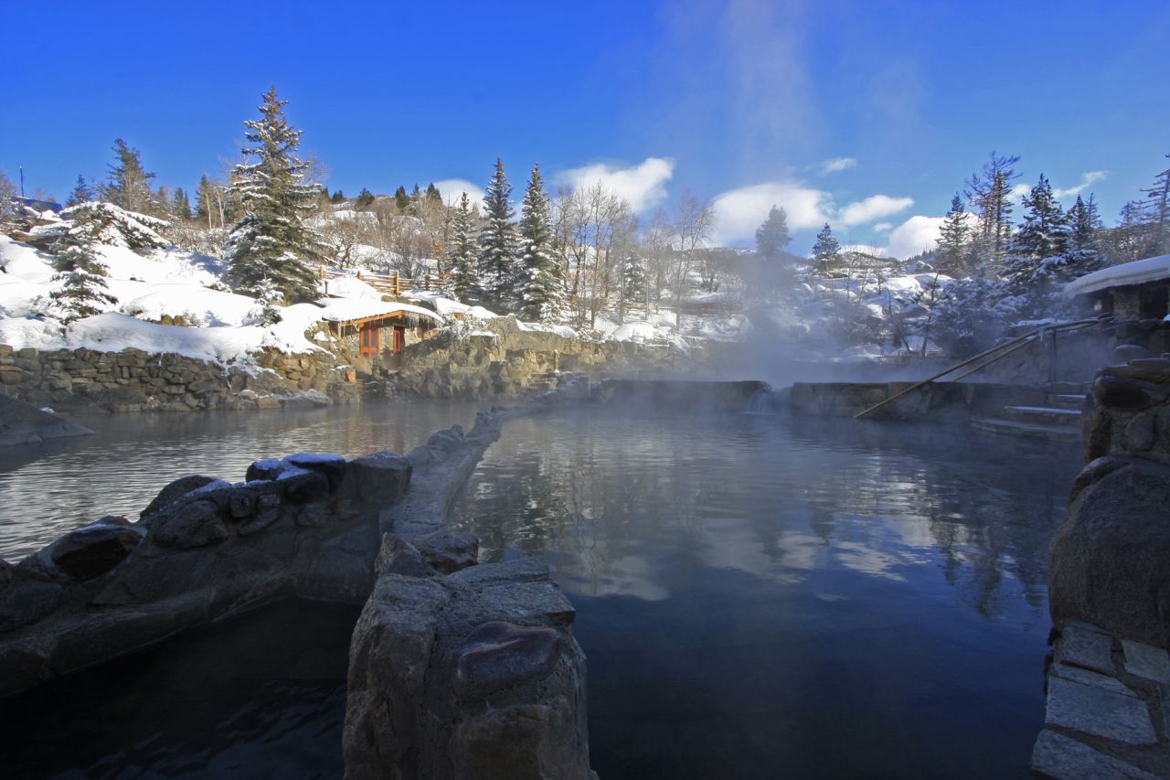 Strawberry Park Hot Springs just outside of Steamboat Springs, Colorado