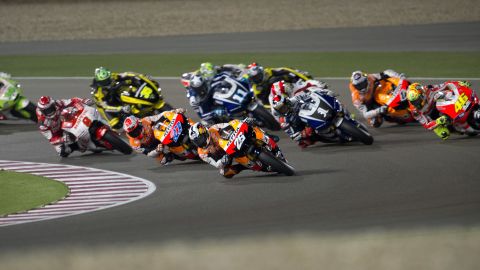 The 2012 MotoGP season will get started on April 8 with a night race in Doha, Qatar.