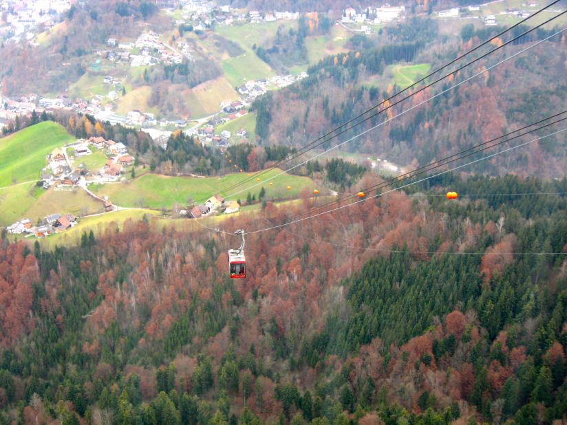 Susan Crandall snapped this shot while riding a cable car. Further up, she was able to see the "breathtaking view of the Swiss mountains and the Rheintal Valley overlooking Dornbirn."