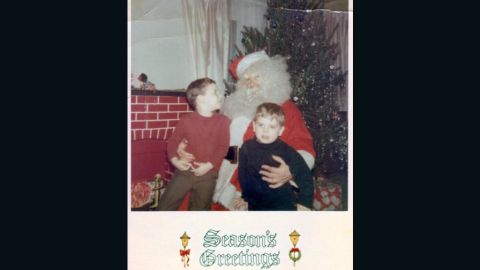 Michael Rielly, left, knew one Santa when he was growing up. But it would be years before he knew it was his "Papa." 