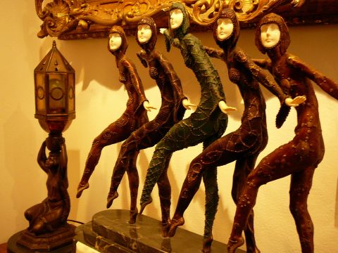 This figurine by Dimitri Chiparus entitled "Five Dancers" was expected to fetch between $1,500 - $2,500.