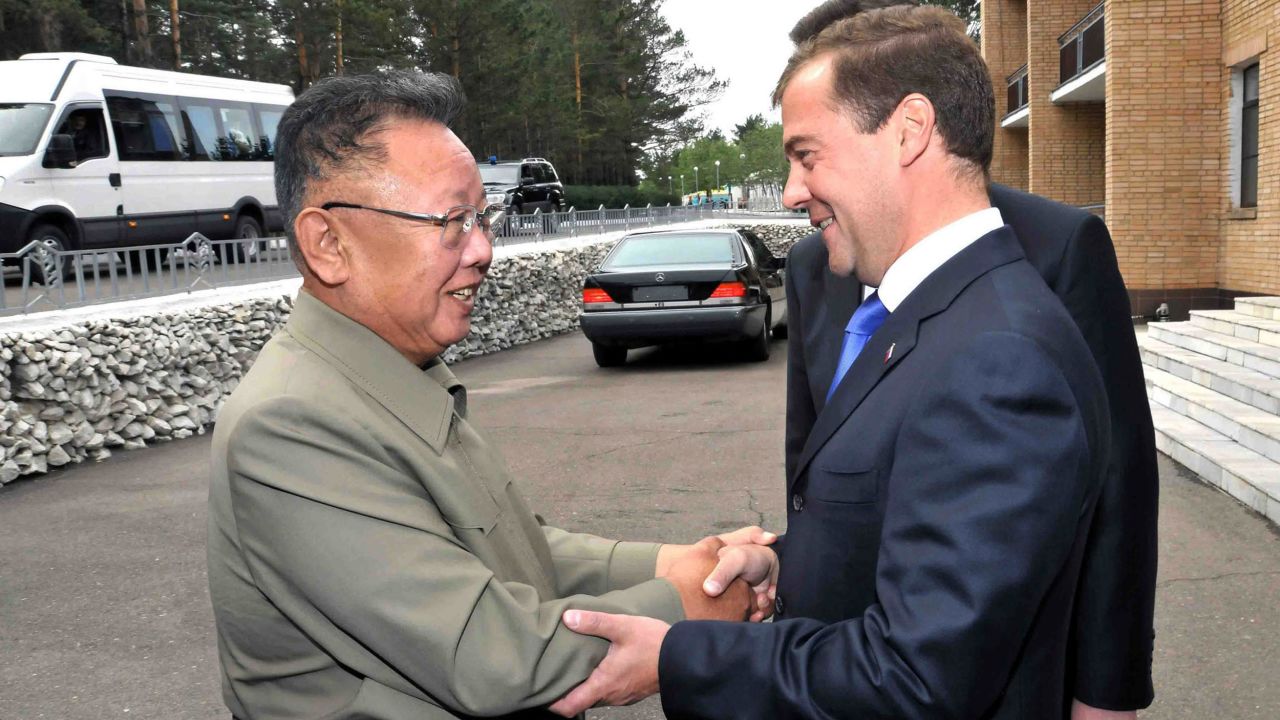 Kim  Jong Il, left, meets Russian President Dmitry Medvedev last August at Ulan-Ude in southeastern Russia.