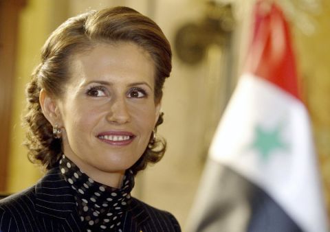 Syrian first lady Asma al-Assad attends an Arab women and war conference in March 2004 in Beirut, Lebanon. 