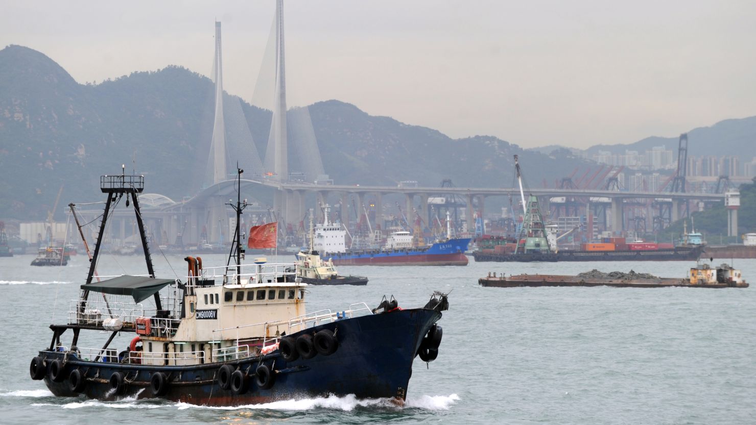 A fishing boat carrying Hong Kong activists sails near Hong Kong in September 2010 for the disputed island chain in the East China Sea.