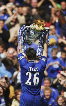 Chelsea sealed back-to-back Premier League titles in 2006, and in 2010 Terry became the first captain to lead the club to a league and FA Cup double.