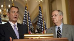 House Speaker John Boehner and Senate MInority Leader Mitch McConnell appeared together at a news conference July 30, 2011 on Capitol Hill. 