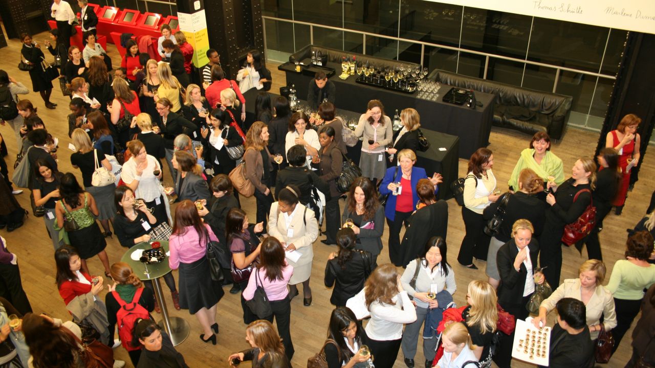 Delegates mingling at a networking event run by Women in Technology