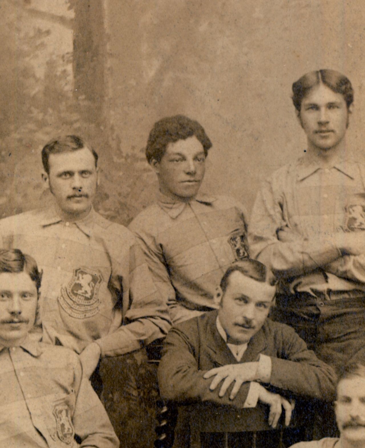 Andrew Watson pictured with his Scotland teammates in 1881. Watson made his international debut the same year, captaining Scotland to a 6-1 victory over England at London's Oval stadium. The defeat remains the heaviest England have suffered on home soil.