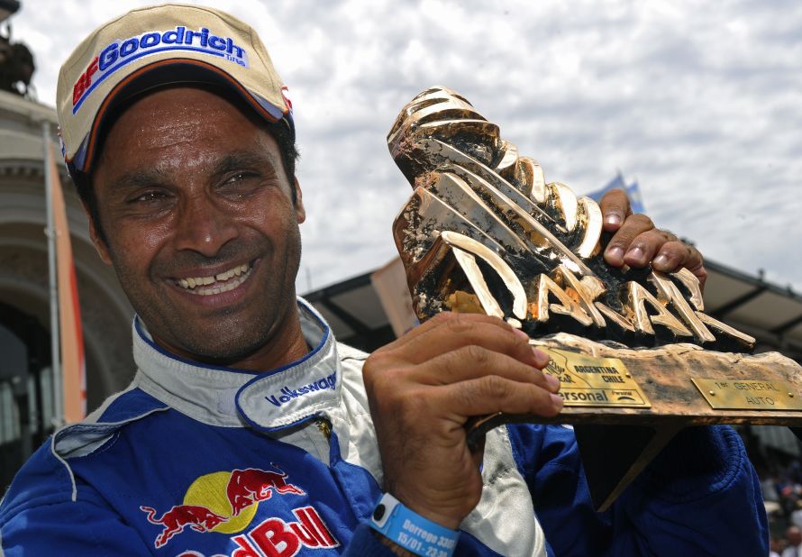 Qatar's Nasser Al-Attiyah guided his Volkswagen over the line first to claim victory in the cars division in the 2011 race. The versatile 41-year-old has also claimed gold medals in shooting disciplines at the 2002 and 2010 Asian Games. Mechanical problems forced Al-Attiyah to retire his Hummer from this year's race during the ninth stage. 