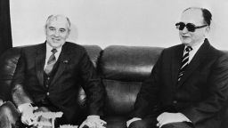 March 1985: Mikhail Gorbachev, pictured here a month later with Poland's General Wojciech Jaruzelski, becomes Soviet leader, ushering in a new era of reform and openness.