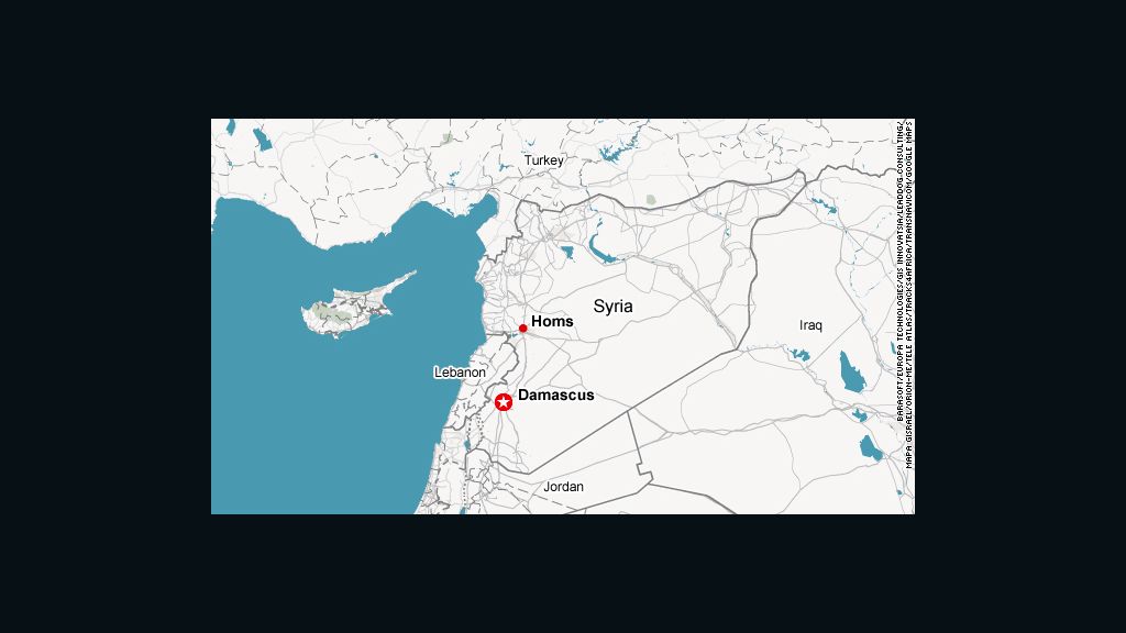 Homs Syria locator map