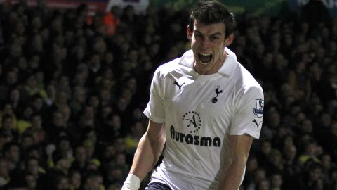 Two-goal Gareth Bale celebrates as Tottenham Hotspur win 2-0 at Norwich.